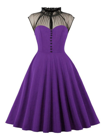 Vestido De Mujer 50s Morado