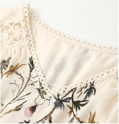 Vestido 40s Flores Azul