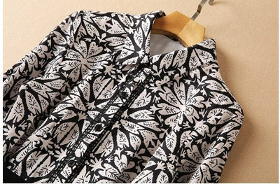 Vestido 40s Flores Negro