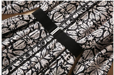 Vestido 40s Flores Negro