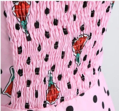 Vestido Vintage De Lunares