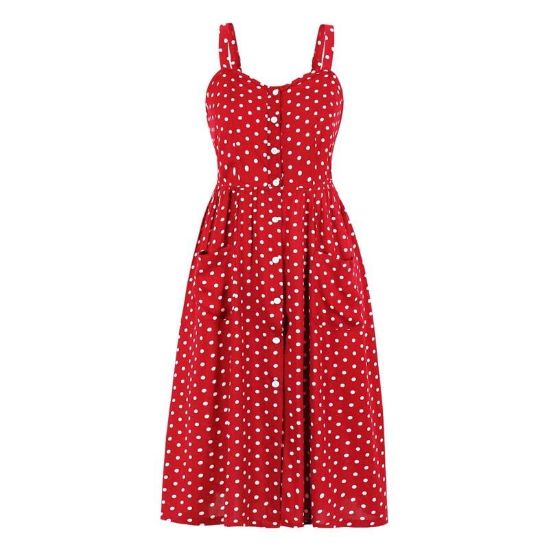 Vestido Lunares 60s Rojo