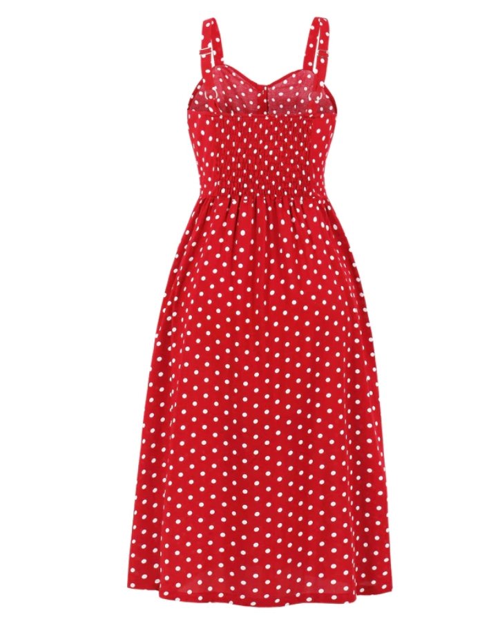 Vestido Lunares 60s Rojo