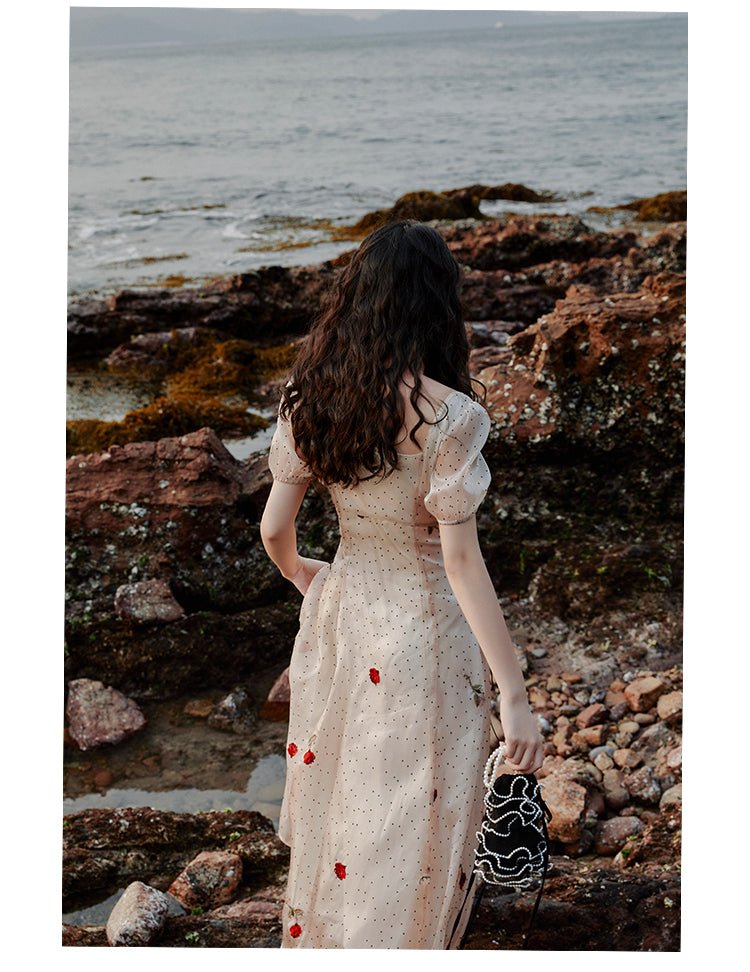 Vestido Año 40 50 Beige