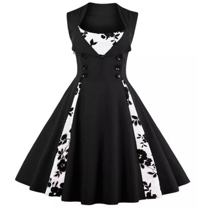 Vestido Tallas Grandes 50s Negro