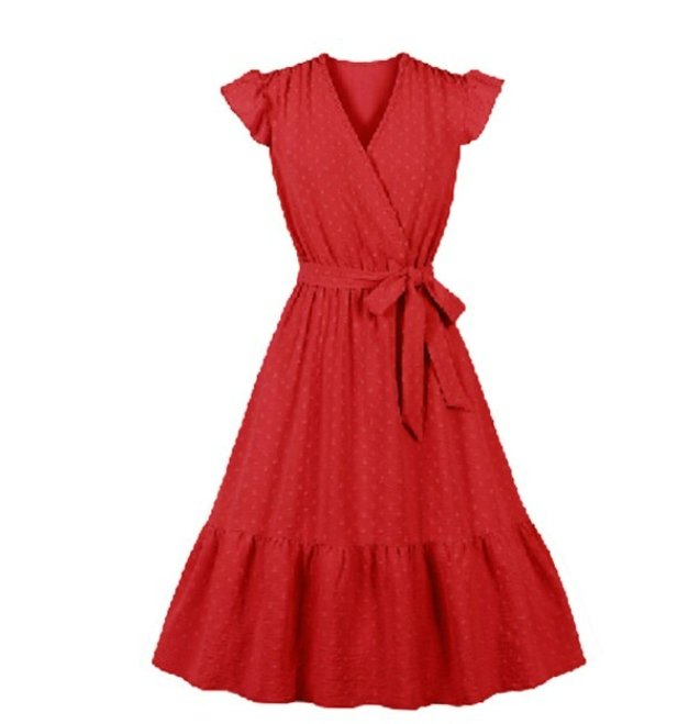 Vestido Rojo De Verano De Los Años 50