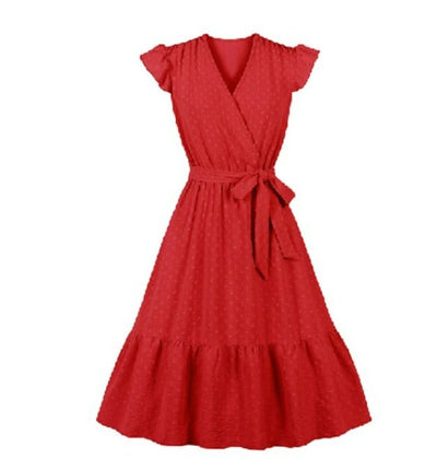 Vestido Rojo De Verano De Los Años 50