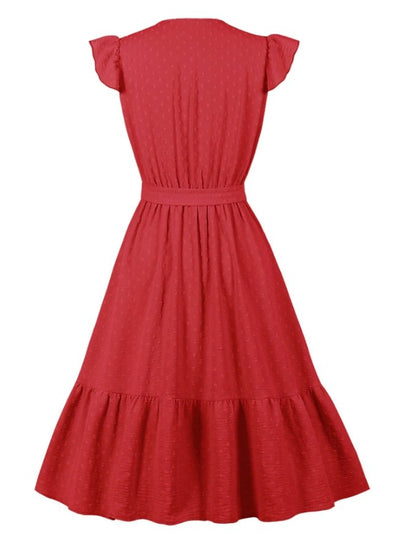 Vestido Rojo De Verano De Los Años 50