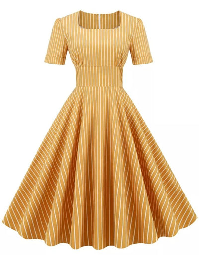 Vestido Retro 50s Amarillo