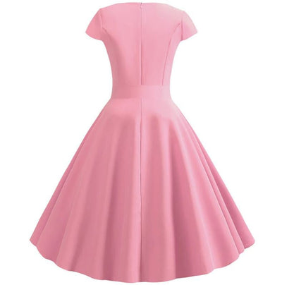 Vestido Trapecio 60s Rosa