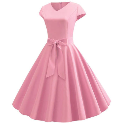 Vestido Trapecio 60s Rosa