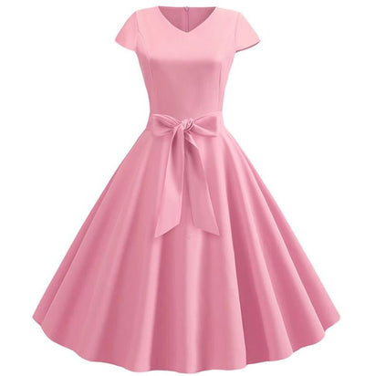 Vestido Trapecio 60s Rosa