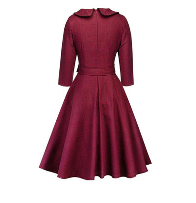 Vestido Vintage 50s Burdeos