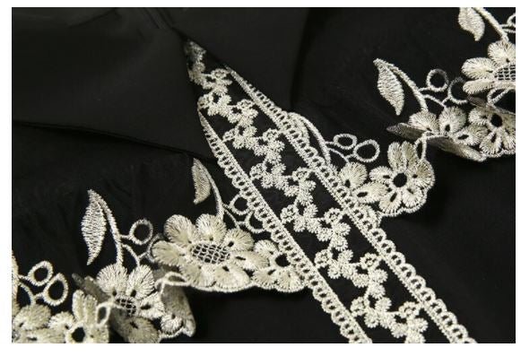 Vestido Vintage Cuello Peter Pan Negro