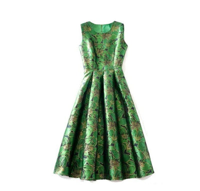 Vestido Vintage Día Verde