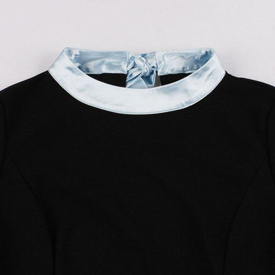 Vestido Vintage Negro Plateado