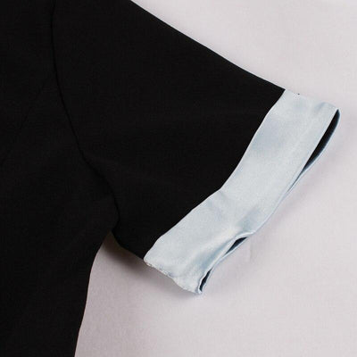 Vestido Vintage Negro Plateado