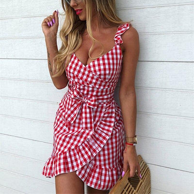 Vestido Vintage De Playa Rojo