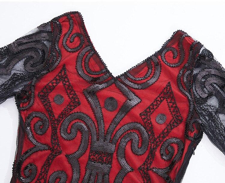 Vestido De Encaje Rojo De Los Años 20