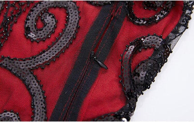 Vestido De Encaje Rojo De Los Años 20