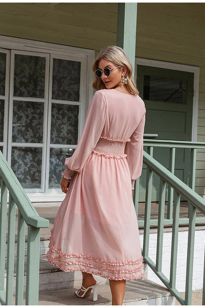 Vestido Largo Gasa Vintage