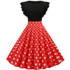 Vestido Estilo Rockabilly Con Mangas Casquillo
