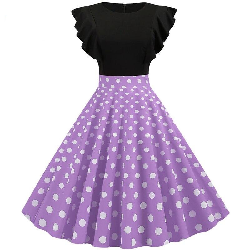 Vestido Estilo Rockabilly Con Mangas Casquillo