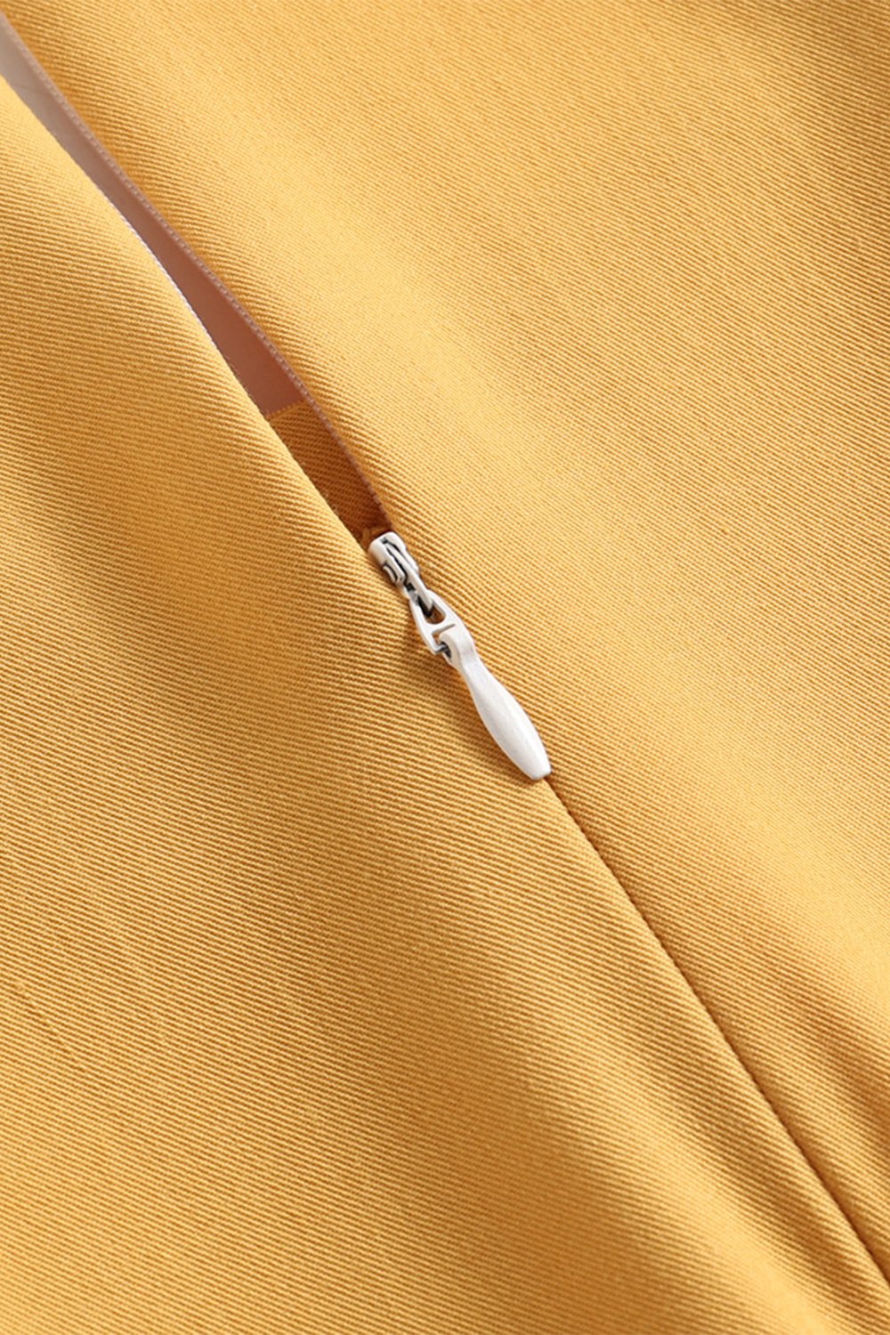 Vestido Midi Vintage 1950s Amarillo