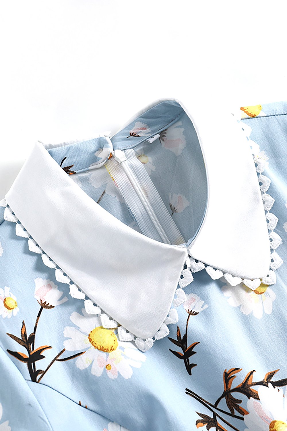 Vestido De Verano Con Estampado Azul De Los Años 50