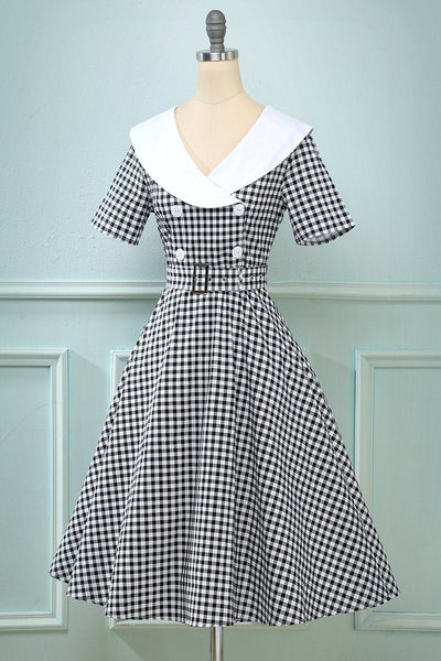 Vestido Swing Vintage 50s Cuadros