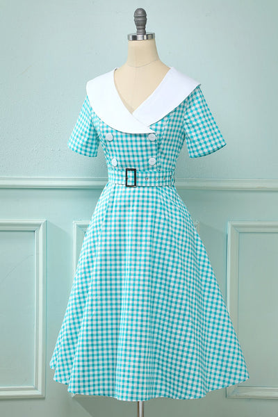 Vestido Swing Vintage 50s Cuadros