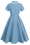 Vestido Azul Estilo Vintage 50's