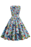 Vestido Floral De La Década De 1950