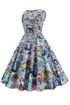 Vestido Floral De La Década De 1950