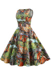 Vestido Floral De La Década De 1950