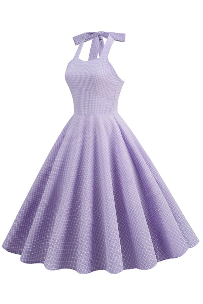 Vestido Vintage Lunares Morado