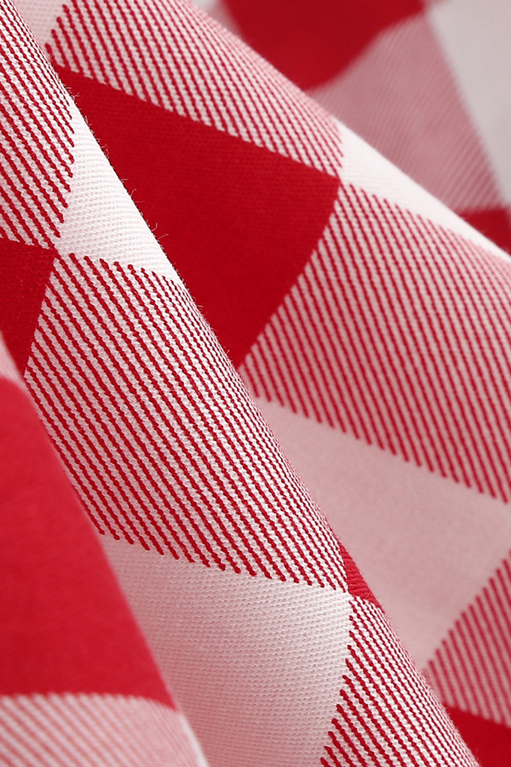 Vestido Vintage De Cuadros Rojos De Los Años 50