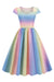 Vestido Arcoiris Estilo Años 50 Vintage