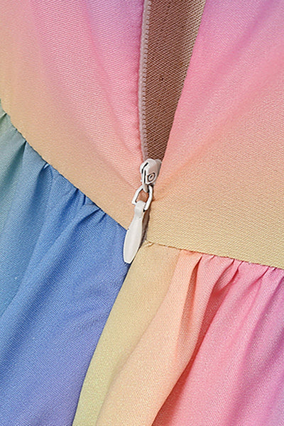 Vestido Arcoiris Estilo Años 50 Vintage