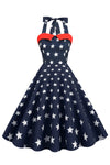 Vestido Vintage Con Estampado De Estrellas De Los Años 50