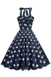 Vestido Vintage Con Estampado De Estrellas De Los Años 50