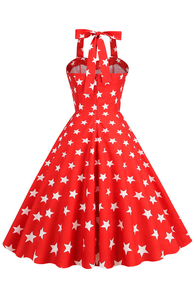 Vestido Vintage Con Estampado De Estrellas De Los Años 50