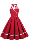 Vestido Pin Up Vintage 50s Escote V