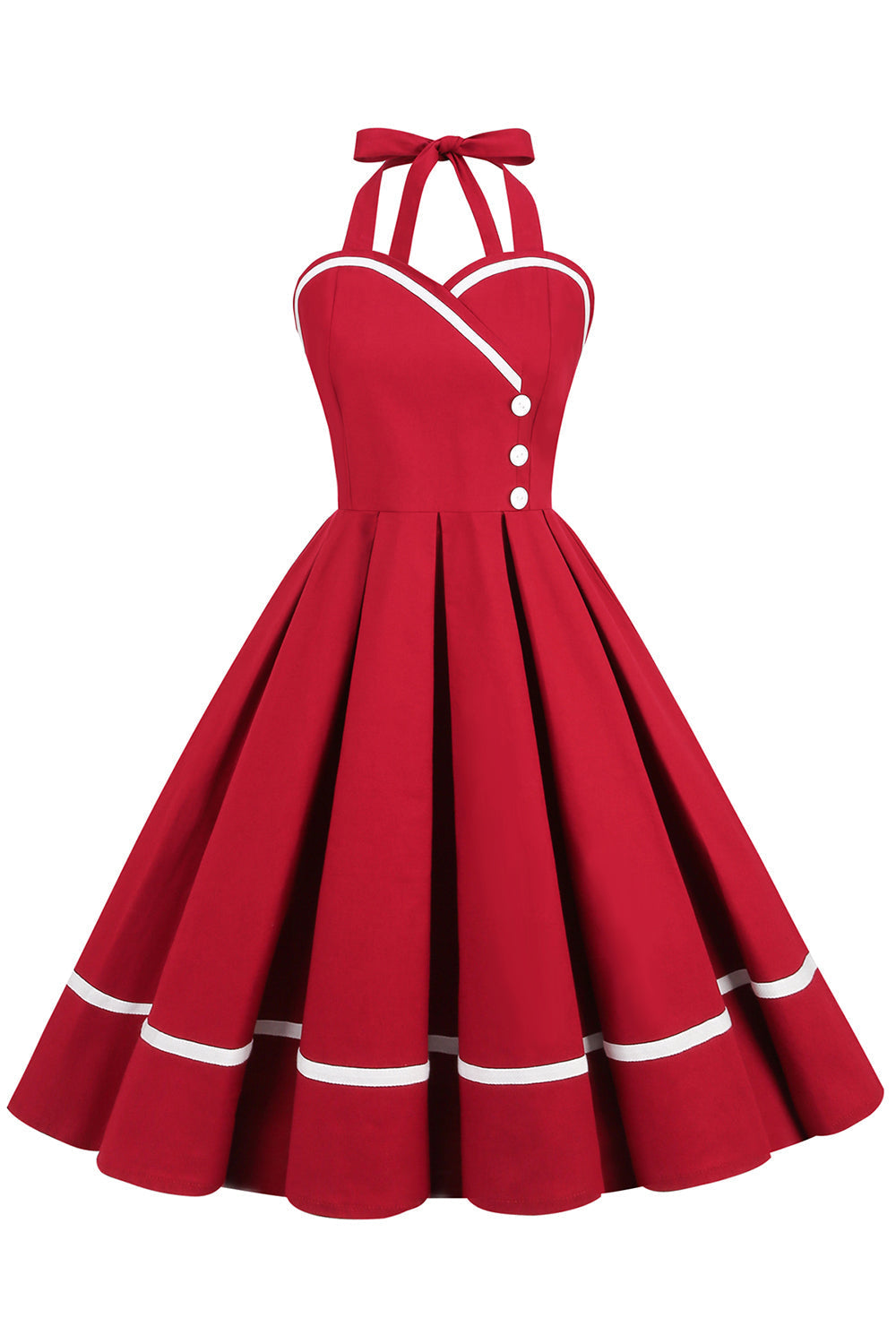 Vestido Pin Up Vintage 50s Escote V