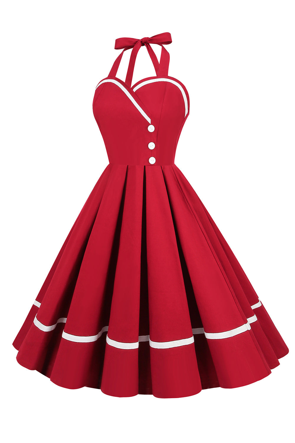 Vestido Pin Up Vintage 50s Escote V