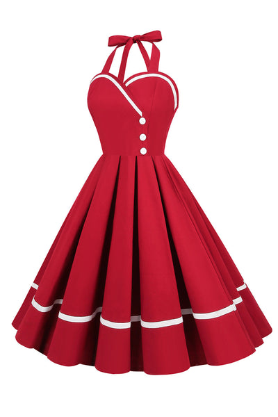 Vestido Pin Up Vintage 50s Escote V