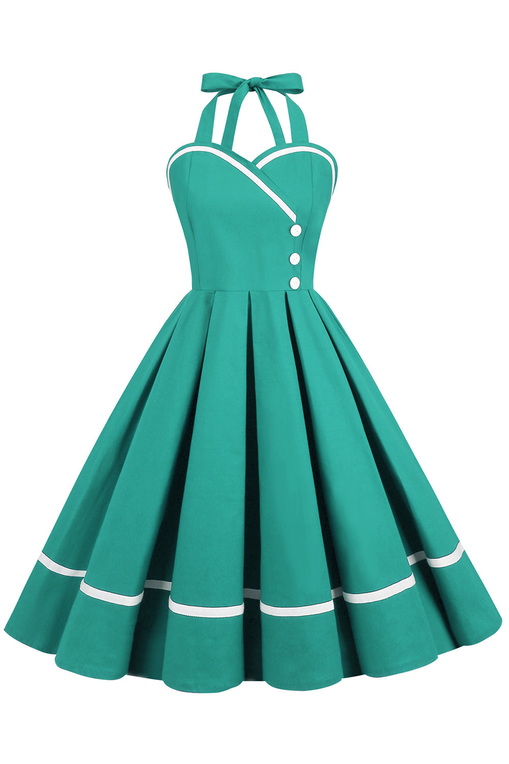Vestido Pin Up Vintage 50s Escote V