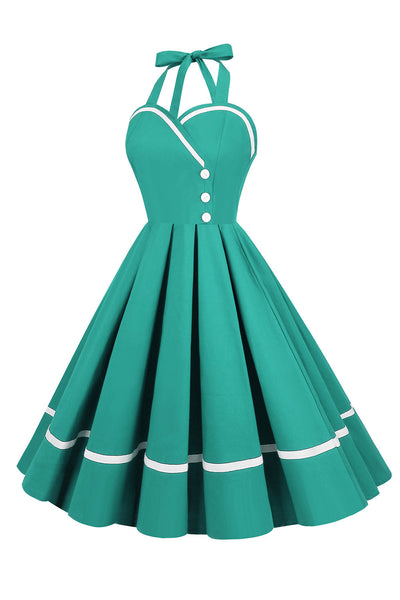 Vestido Pin Up Vintage 50s Escote V