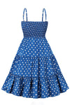 Vestido Vintage Lunares Azul