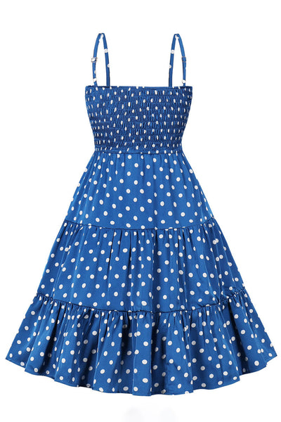 Vestido Vintage Lunares Azul